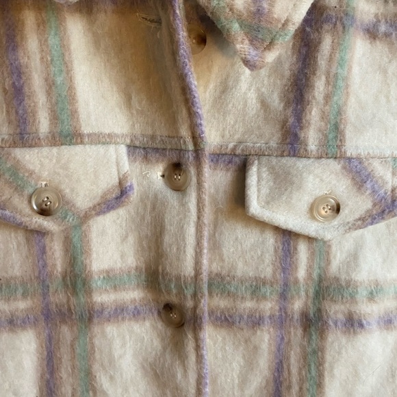 FRNCH Paris Sophie Wool Blend Brushed Plaid Preppy Academia Gorpcore Vest Size L - Picture 7 of 14